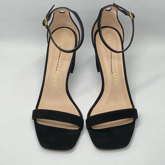 Stuart Weitzman Suede Block Heeled Sandals size 8.5 - Picture 2 of 10